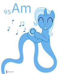 Size: 4000x5000 | Tagged: safe, artist:parclytaxel, imported from derpibooru, trixie, genie, genie pony, pony, unicorn, series:joycall6's periodic table, .svg available, absurd resolution, americium, chemistry, cute, cutie mark, diatrixes, eyes closed, female, floating, grin, mare, music notes, periodic table, simple background, smiling, smoke, smoke detector, solo, vector, white background