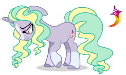 Size: 1200x714 | Tagged: safe, artist:princess-kitsune-tsu, artist:venomous-cookietwt, imported from derpibooru, oc, oc only, pony, base used, magical lesbian spawn, offspring, parent:derpy hooves, parent:starlight glimmer, simple background, solo, transparent background