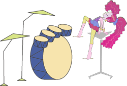 Size: 1768x1201 | Tagged: safe, artist:redheadxilamguy, imported from derpibooru, pinkie pie, equestria girls, barefoot, drum kit, drums, feet, female, musical instrument, simple background, solo, transparent background