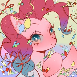 Size: 1000x1000 | Tagged: safe, artist:小宝ww, imported from derpibooru, pinkie pie, earth pony, pony, bust, female, mare, portrait, solo