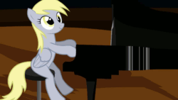 Size: 1280x720 | Tagged: safe, imported from derpibooru, derpy hooves, pony, 1000, animated, female, get, grand piano, index get, missing cutie mark, musical instrument, piano, pinterest, playing instrument, rocking, solo