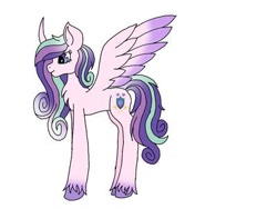 Size: 400x300 | Tagged: safe, artist:sugerthecat, imported from derpibooru, princess cadance, shining armor, fusion, simple background, white background