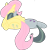 Size: 728x764 | Tagged: safe, artist:mogg, fluttershy, marble pie, earth pony, pegasus, pony, /mlp/, cuddling, cute, drawthread, duo female, facing away, female, gray background, intertwined tails, lesbian, marbleshy, mare, requested art, shipping, tail, transparent background, wings