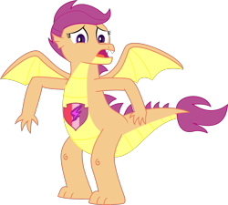 Size: 2213x1989 | Tagged: safe, artist:dupontsimon, imported from derpibooru, scootaloo, dragon, fanfic:magic show of friendship, equestria girls, dragonified, fanfic art, scootadragon, species swap, transformation, vector