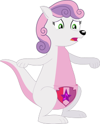 Size: 2181x2718 | Tagged: safe, artist:dupontsimon, imported from derpibooru, sweetie belle, kangaroo, fanfic:magic show of friendship, equestria girls, cutie mark, fanfic art, simple background, species swap, sweetie roo, the cmc's cutie marks, transformation, transparent background, vector