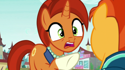 Size: 1280x720 | Tagged: safe, imported from derpibooru, screencap, stellar flare, sunburst, pony, unicorn, the parent map, female, male, mare, mother and child, mother and son, stallion