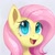 Size: 1024x1024 | Tagged: safe, artist:thisponydoesnotexist, imported from derpibooru, fluttershy, pony, accidentally a canon character, ai content, ai generated, artificial intelligence, bust, generator:thisponydoesnotexist, looking up, neural network, not fluttershy, open mouth, portrait, smiling, solo