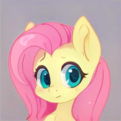 Size: 1024x1024 | Tagged: safe, artist:thisponydoesnotexist, imported from derpibooru, pony, accidentally a canon character, ai content, ai generated, artificial intelligence, concerned, generator:thisponydoesnotexist, neural network, not fluttershy, simple background, solo