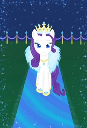 Size: 1080x1576 | Tagged: safe, artist:purrarity, imported from derpibooru, rarity, pony, unicorn, crown, female, hoof shoes, jewelry, mare, necklace, queen, regalia, solo