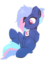 Size: 1200x1500 | Tagged: safe, artist:rhythmpixel, imported from derpibooru, oc, oc only, oc:bit rate, earth pony, pony, cup, female, lineless, mare, simple background, solo, transparent background