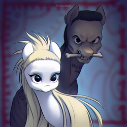 Size: 2126x2126 | Tagged: safe, artist:katputze, imported from derpibooru, pony, bone, caricature, die antwoord, fanart, ponified