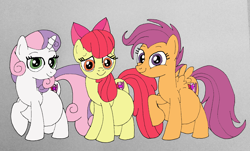 Size: 1138x687 | Tagged: safe, artist:mj455, imported from derpibooru, apple bloom, scootaloo, sweetie belle, earth pony, pegasus, pony, unicorn, adorabloom, belly, big belly, cute, cutealoo, cutie mark crusaders, diasweetes, female, looking at you, mare, momma scoots, mommabloom, older, older apple bloom, older cmc, older scootaloo, older sweetie belle, pregbloom, preggy belle, pregnant, pregnant apple bloom, pregnant scootaloo, pregnant sweetie belle