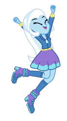 Size: 936x1696 | Tagged: safe, artist:gmaplay, imported from derpibooru, trixie, equestria girls, cute, diatrixes, female, jumping, simple background, solo, transparent background