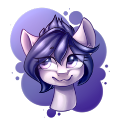 Size: 1782x1819 | Tagged: safe, artist:helemaranth, imported from derpibooru, oc, oc only, earth pony, pony, :3, bust, earth pony oc, eye clipping through hair, female, mare, portrait, simple background, smiling, solo, transparent background