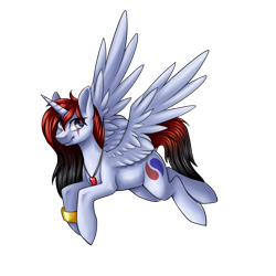 Size: 4000x4000 | Tagged: safe, artist:helemaranth, imported from derpibooru, oc, oc only, alicorn, pony, alicorn oc, bracelet, flying, horn, jewelry, necklace, simple background, smiling, solo, transparent background, wings