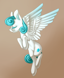 Size: 2479x3000 | Tagged: safe, artist:helemaranth, imported from derpibooru, oc, oc only, pegasus, pony, eyes closed, flying, gradient background, pegasus oc, solo, wings