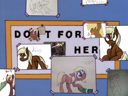 Size: 1600x1201 | Tagged: artist needed, safe, earth pony, human, pony, do it for her, exploitable meme, female, meme, solo, verity