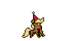Size: 292x160 | Tagged: artist needed, safe, earth pony, pony, animated, carrot, dancing, female, food, gif, hat, party hat, pixel art, simple background, solo, sprite, transparent background, verity