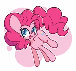 Size: 2500x2308 | Tagged: safe, artist:kindakismet, imported from derpibooru, pinkie pie, earth pony, pony, abstract background, cute, diapinkes, female, high res, mare, open mouth, solo