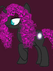 Size: 1024x1370 | Tagged: safe, artist:jas5576, imported from derpibooru, oc, oc only, oc:aria, hybrid, pony, eyeshadow, interspecies offspring, magical lesbian spawn, makeup, offspring, parent:oc:fluffle puff, parent:queen chrysalis, parents:canon x oc, parents:chrysipuff, solo