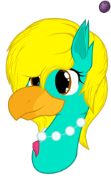 Size: 792x1267 | Tagged: safe, artist:terminalhash, imported from derpibooru, oc, oc only, oc:turquoise gold, hippogriff, jewelry, necklace, simple background, solo, transparent background, vector