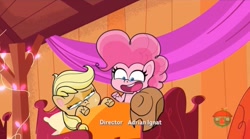 Size: 1669x931 | Tagged: safe, imported from derpibooru, screencap, applejack, pinkie pie, pony, my little pony: pony life, spoiler:pony life s01e46, g4.5, sportacular spectacular musical musak-ular