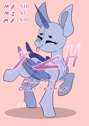 Size: 2894x4093 | Tagged: safe, artist:lilsunnyday, imported from derpibooru, oc, oc only, alicorn, earth pony, pegasus, pony, unicorn, any race, auction, auction open, commission, solo, ych example, your character here