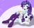 Size: 3000x2500 | Tagged: safe, artist:geraritydevillefort, imported from derpibooru, rarity, pony, unicorn, equestria girls, breasts, busty rarity, duo, female, mare, self ponidox