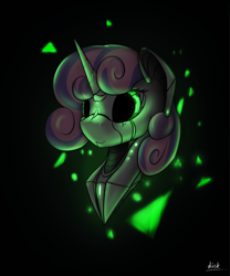 Size: 2500x3000 | Tagged: safe, artist:diskrt, imported from derpibooru, sweetie belle, oc, pony, robot, robot pony, solo, sweetie bot