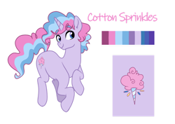 Size: 1280x904 | Tagged: safe, artist:doggie31, imported from derpibooru, oc, oc only, oc:cotton sprinkles, pony, unicorn, male, offspring, parent:pinkie pie, parent:pokey pierce, parents:pokeypie, reference sheet, simple background, solo, stallion, transparent background