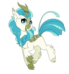 Size: 1920x2069 | Tagged: safe, artist:kxttponies, imported from derpibooru, oc, oc only, hybrid, female, interspecies offspring, offspring, parent:autumn blaze, parent:terramar, simple background, solo, transparent background