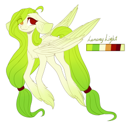 Size: 3000x3000 | Tagged: safe, artist:helemaranth, imported from derpibooru, oc, oc only, oc:lemony light, pegasus, pony, eye clipping through hair, eyebrows, eyebrows visible through hair, female, hoof fluff, mare, no pupils, pegasus oc, reference sheet, simple background, solo, transparent background, wings