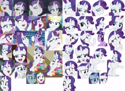 Size: 5896x4280 | Tagged: safe, artist:anonymous, screencap, rarity, twilight sparkle, alicorn, pony, unicorn, dragon dropped, season 9, spoiler:s09, /mlp/, 4chan, comparison, twilight sparkle (alicorn), vector