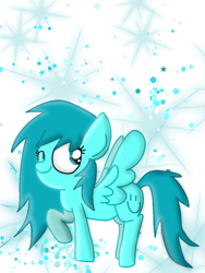 Size: 768x1024 | Tagged: safe, artist:crossovercartoons, imported from derpibooru, oc, oc:random shine, pegasus, pony, artwork, drawing, smiling, weird