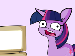 Size: 1984x1500 | Tagged: safe, artist:tjpones, artist:tjpones edits, edit, imported from derpibooru, twilight sparkle, pony, unicorn, computer, exploitable meme, faic, female, looking at you, mare, meme, meme template, open mouth, reaction image, simple background, solo, transparent background, twilight's computer, unicorn twilight
