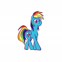 Size: 2048x2048 | Tagged: safe, artist:laya-21, imported from derpibooru, rainbow dash, pegasus, pony, female, simple background, solo, white background