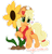 Size: 1280x1338 | Tagged: safe, artist:angelcubes, artist:transpichu, imported from derpibooru, applejack, accessory, cowboy hat, cute, dirt, flower, hat, jackabetes, looking up, neckerchief, plant, simple background, stetson, sunflower, transparent background, watermark