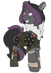 Size: 1100x1550 | Tagged: safe, artist:crimmharmony, imported from derpibooru, oc, oc only, oc:mimicry, original species, fallout equestria, female, purple changeling, simple background, solo, transparent background