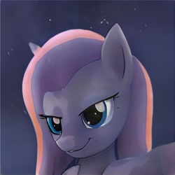 Size: 1024x1024 | Tagged: safe, artist:thisponydoesnotexist, imported from derpibooru, pony, ai content, ai generated, bust, evil, evil smirk, generator:thisponydoesnotexist, neural network, not pinkamena, not pinkie pie, portrait, solo