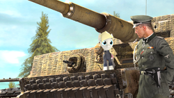 Size: 1920x1080 | Tagged: safe, artist:urgent coffee, imported from derpibooru, oc, oc:aryanne, earth pony, human, pony, 3d, nazi, nazipone, source filmmaker, tank (vehicle), tiger (tank), world war ii