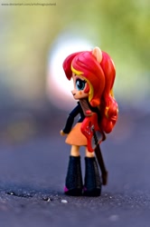 Size: 1024x1544 | Tagged: safe, artist:artofmagicpoland, imported from derpibooru, sunset shimmer, equestria girls, doll, equestria girls minis, female, guitar, musical instrument, photo, solo, sunset shimmer day, toy, watermark