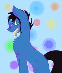 Size: 2010x2356 | Tagged: safe, artist:toptian, imported from derpibooru, oc, oc only, earth pony, pony, abstract background, chest fluff, earth pony oc, male, open mouth, solo, stallion, tongue out