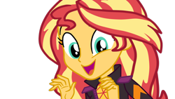 Size: 1920x1080 | Tagged: safe, artist:gmaplay, imported from derpibooru, sunset shimmer, equestria girls, equestria girls series, how to backstage, spoiler:eqg series (season 2), cute, female, shimmerbetes, simple background, solo, sunset shimmer day, transparent background