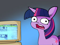 Size: 1984x1500 | Tagged: safe, artist:tjpones, artist:tjpones edits, edit, imported from derpibooru, twilight sparkle, pony, computer, female, parody, solo, steve ballmer, twilight's computer, windows 1.01