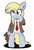 Size: 2696x4000 | Tagged: safe, artist:partylikeanartist, imported from derpibooru, derpy hooves, pegasus, pony, bipedal, clothes, crossover, elbow pads, female, jacket, looking at you, mole, mr bean, necktie, simple background, solo, suit, teddy bear, tweed jacket, white background