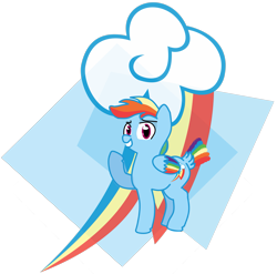 Size: 4047x4005 | Tagged: safe, artist:ihopeidontgetraped, imported from derpibooru, rainbow dash, pony, backwards cutie mark, cutie mark background, female, simple background, solo, tail feathers, transparent background