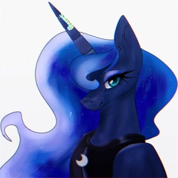 Size: 1024x1024 | Tagged: safe, alternate version, artist:terorain, imported from derpibooru, princess luna, alicorn, pony, bust, female, mare, peytral, solo