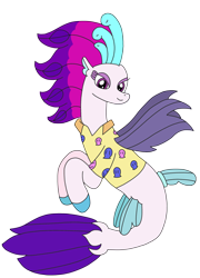 Size: 2355x3264 | Tagged: safe, artist:supahdonarudo, imported from derpibooru, queen novo, seapony (g4), my little pony: the movie, clothes, hawaiian shirt, shirt, simple background, transparent background