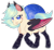 Size: 1024x943 | Tagged: safe, artist:sadelinav, imported from derpibooru, oc, oc only, oc:fire heart, bat pony, pony, chibi, eye clipping through hair, female, mare, simple background, solo, transparent background