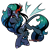 Size: 1400x1400 | Tagged: safe, artist:nancy-05, imported from derpibooru, king sombra, nightmare moon, queen chrysalis, oc, oc:empress sacer malum, changeling, changeling queen, hybrid, kirin, pony, armor, commissioner:bigonionbean, curved horn, ethereal mane, female, fluffy, fusion, fusion:empress sacer malum, fusion:king sombra, fusion:nightmare moon, fusion:queen chrysalis, horn, mare, parent:king sombra, parent:nightmare moon, parent:princess luna, parent:queen chrysalis, queen umbra, rule 63, simple background, transparent background, writer:bigonionbean